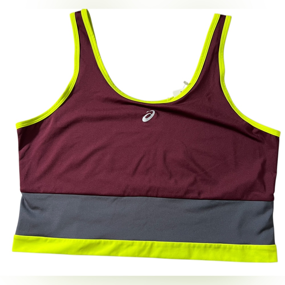 ASICS new strong repurposed tank top workout athletic women’s‎ burgundy Medium